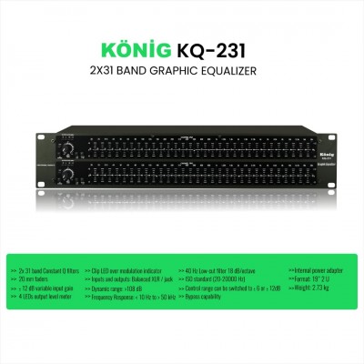 König KQ-231 2x31 Band Grafik Equalizer