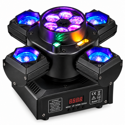 Gold Audio LED-E044 Mini 4 Kollu Beam B-EYE Strobe ve Lazer Işık 4'ü 1 Arada 150Watt