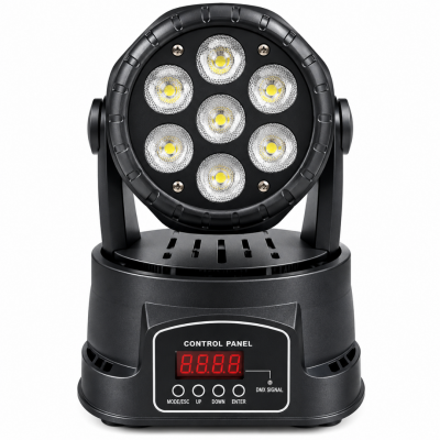 Gold Audio LED-M1803A RGBW Led Wash Moving Head Robot 7x12 Watt