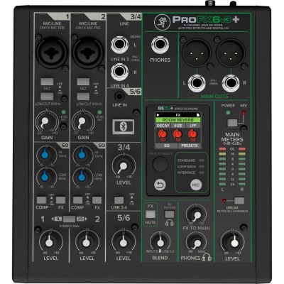 Mackie PROFX6-V3+ BT 6 Kanal Analog Mikser 