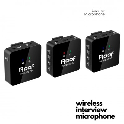 Roof Wireless GO 2 İkili Yaka Tipi Kablosuz Kamera Mikrofonu (Kamera/Telefon)
