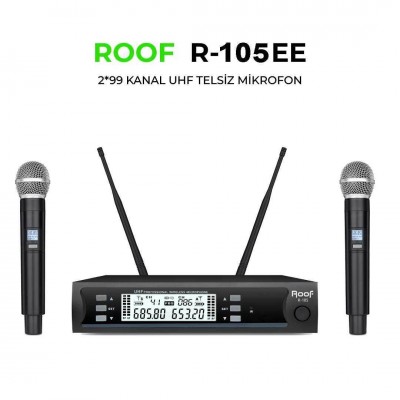 Roof R105EE 2 li Kablosuz El Mikrofonu