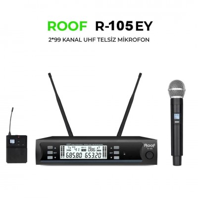 Roof R105EY 2 li Kablosuz El + Yaka Mikrofonu