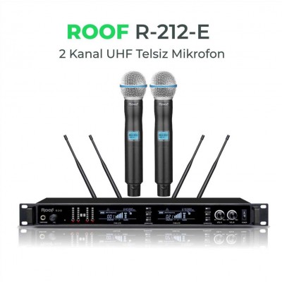 Roof R212E 2 li Kablosuz El Mikrofonu
