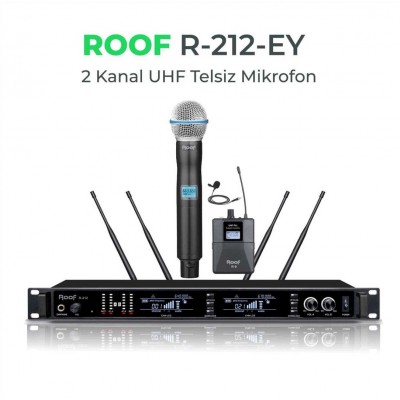 Roof R212EY 2 li Kablosuz El + Yaka Mikrofonu