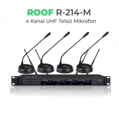 Roof R214M 4 lü Kablosuz Konferans Mikrofonu