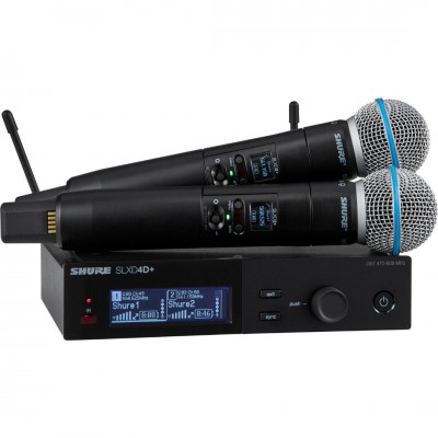 Shure SLXD24D+/B58 2'li Kablosuz El Mikrofonu