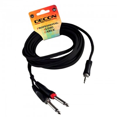 Decon DC-130L3 2xMono - 3.5 mm Stereo Konnektör Kablo 3 Metre