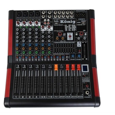 König K-808Fx 8 Kanal Mikser Efektli Usbli