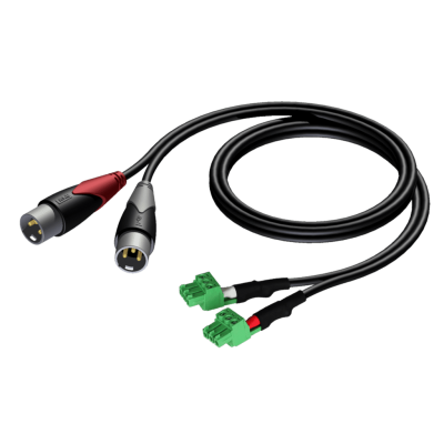 AUDAC CLA834/1 2x XLR/M - 2x Terminal Blok Konnektörlü Kablo 1 Mt