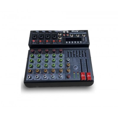 König K-502Fx 6 Kanal Mikser Efektli Usbli