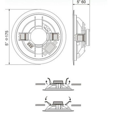 Rs Audio QUE-5L 5" Tavan Hoparlörü 10 Watt/100V