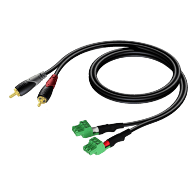 AUDAC CLA832/1 2x RCA - 2x Terminal Blok Kablo 1 Mt