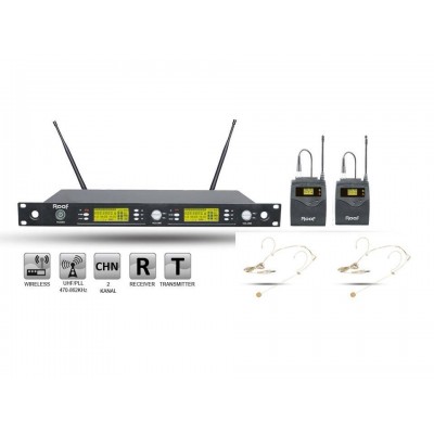 Roof R1250H 2 li Kablosuz Headset Mikrofonu
