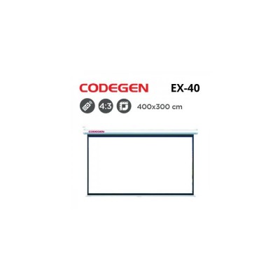 Codegen EX-40 Motorlu Projeksiyon Perdesi 400x300 Cm