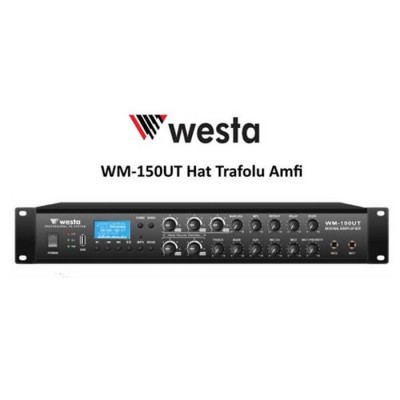 Westa WM-150UT Mikser Amplifikatör 150 Watt/100V 5 Zone Usb/Sd Kart
