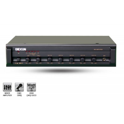 Dexun D300 Mikser Amplifikatör 250 Watt/100V