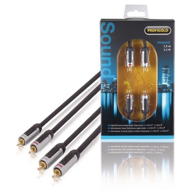 Profigold PROA4201 Hi-Fi Stereo Ses Kablosu 2xRca - 2xRca 1 Metre