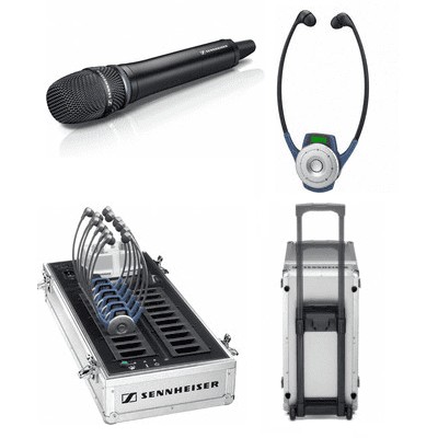 Sennheiser A-SET 20 Tur Rehber Sistem Seti 20 Dinleyici + 1 El Tipi Mikrofon
