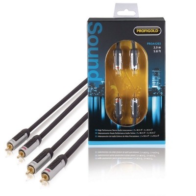 Profigold PROA4203 Hi-Fi Stereo Ses Kablosu 2xRca - 2xRca 3 Metre