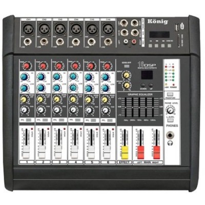 König K-4 P500Fx 12 Kanal Power Mikser 2x250 Watt Efektli Usb