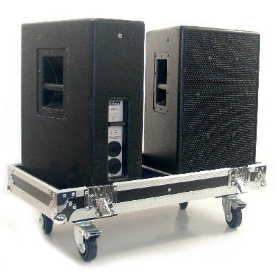 12" - 15" Hoparlör Hard Case 2 Hoparlör İçin Tekerlekli