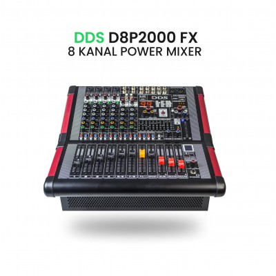 DDS D-8 P2000FX 8 Kanal Power Mikser 2x1000 Watt Efektli Usbli