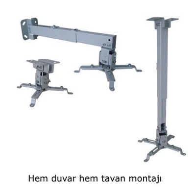 PRJ-FLEX1 Projeksiyon Askı Aparatı Tavana veya Duvara Monte Edilebilir 60 cm.