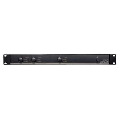 AUDAC DPA73 3 Kanal Power Amplifikatör 2x75 Watt /4 Ohm  + 150 Watt SUB /8 Ohm