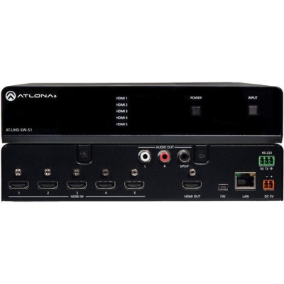 Atlona AT-UHD-SW-51 5x1 Hdmı Switcher