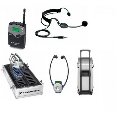 Sennheiser B-SET 20 Tur Rehber Sistem Seti 20 Dinleyici + 1 Kafa Tipi Mikrofon