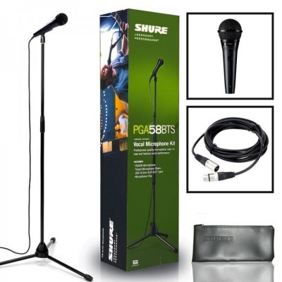 Shure PGA58-BTS Dinamik Vokal Mikrofonu + Mikrofon Sehpası