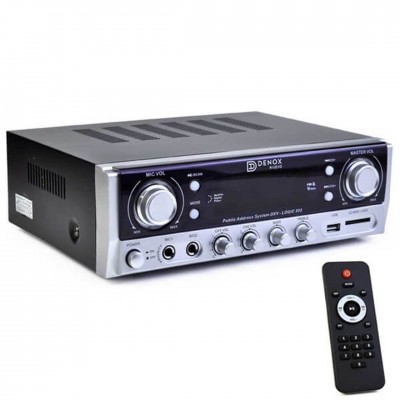 DENOX DXV-LOGIC 502 2 Bölgeli 4 Kanal Mikser Amplifikatör 50 Watt/100V/4Ohm