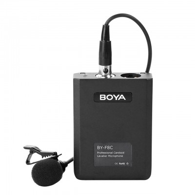 Boya BY-F8C Tek Yönlü Akustik Vokal Yaka Mikrofonu (Kamera/PC)