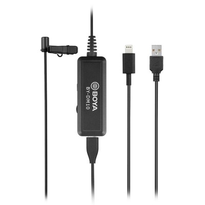 Boya BY-DM10 PC Iphone Telefon Yaka Mikrofonu Lightning Girişli (Telefon/PC)