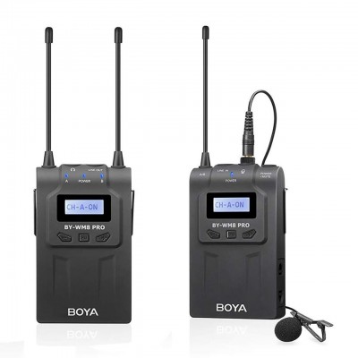 Boya BY-WM8 Pro Kit-1 Prof. Yaka Tipi Kablosuz Kamera Mikrofonu (Kamera/PC)
