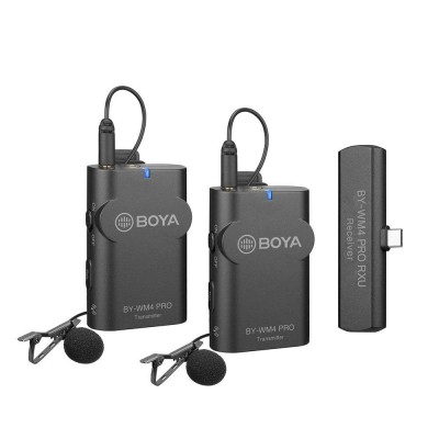Boya BY-WM4 PRO-K6 İkili Yaka Tipi Kablosuz Kamera Mikrofonu Type-C (Telefon/Kamera)