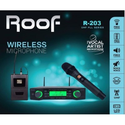 Roof R203EY 2 li Kablosuz El + Yaka Mikrofonu