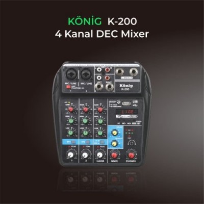 König K-200 4 Kanal Mikser 