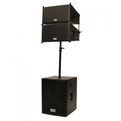 MCS LA-DOUBLE SET 1x8" + 2 x 1x10" Aktif Line Array Hoparlör Seti 3000 Watt