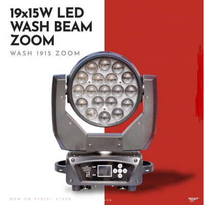 Redjet WASH 1915 19x15 Watt Led Wash Moving Head Robot