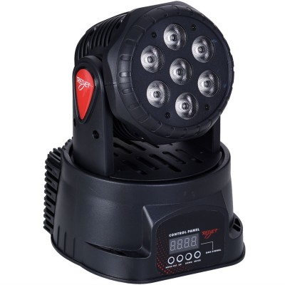 Redjet Dj Mini Wash 710 7x10 Watt Led Miniwash Moving Head Robot