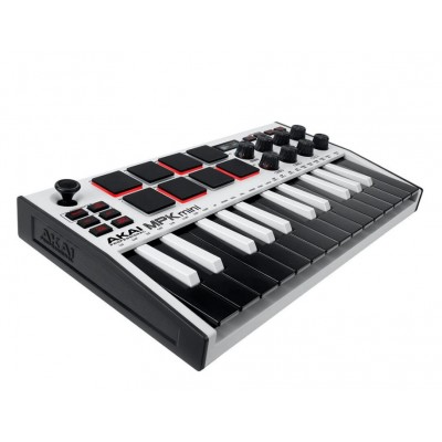 Akai MPKMINI MK3 Müzik Prodüksiyonu 25 Tuş Ped Kontrol Midi Klavye (Beyaz)