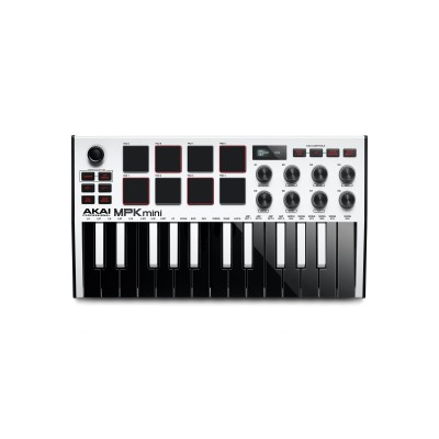 Akai MPKMINI MK3 Müzik Prodüksiyonu 25 Tuş Ped Kontrol Midi Klavye (Beyaz)