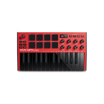 Akai MPKMINI MK3 Müzik Prodüksiyonu 25 Tuş Pad Kontrol Midi Klavye (Kırmızı)
