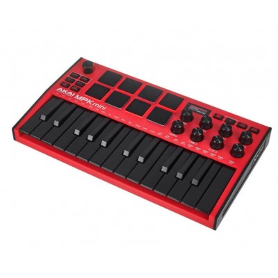 Akai MPKMINI MK3 Müzik Prodüksiyonu 25 Tuş Pad Kontrol Midi Klavye (Kırmızı)