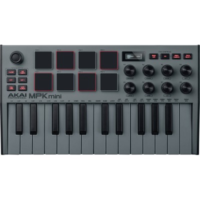 Akai MPKMINI MK3 Müzik Prodüksiyonu 25 Tuş Pad Kontrol Midi Klavye (Gri)