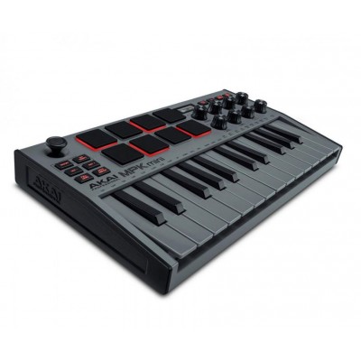 Akai MPKMINI MK3 Müzik Prodüksiyonu 25 Tuş Pad Kontrol Midi Klavye (Gri)