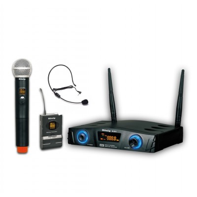 König K-312 El Yaka UHF Çift Kanal 1 El + 1 Yaka Mikrofonu