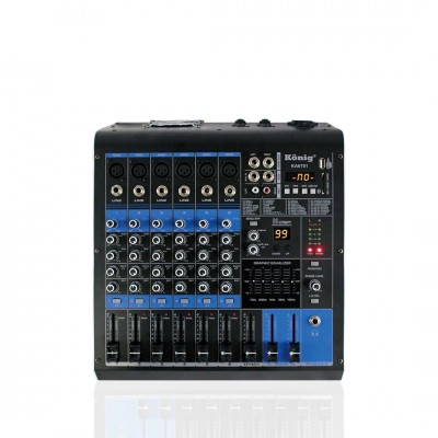 König KA-6701 6 Kanal Power Mikser 2x350 Watt Usb